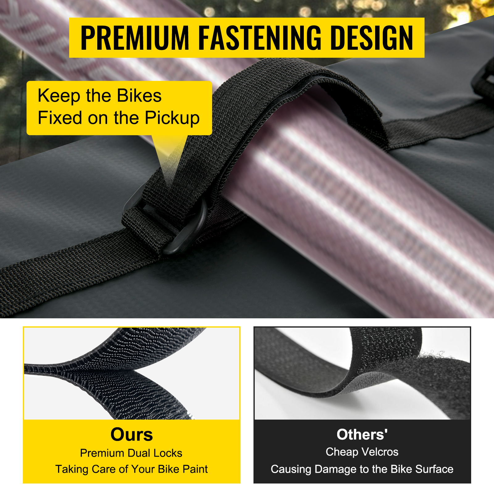 VEVOR Tailgate Pad for Bikes, Tailgate Protection Cover Carries UP to 6