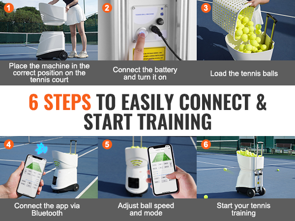 HDCCDM Portable Tennis Ball Machine42lb, Multi-Ball Practice