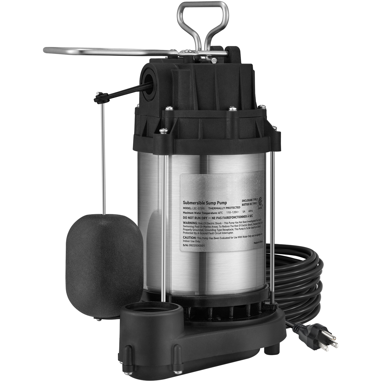 Submersible Sump Pump Water Pump 0.5/0.75/1/1.5 HP 66/72/93/98/100GPM Flow - Picture 12 of 62