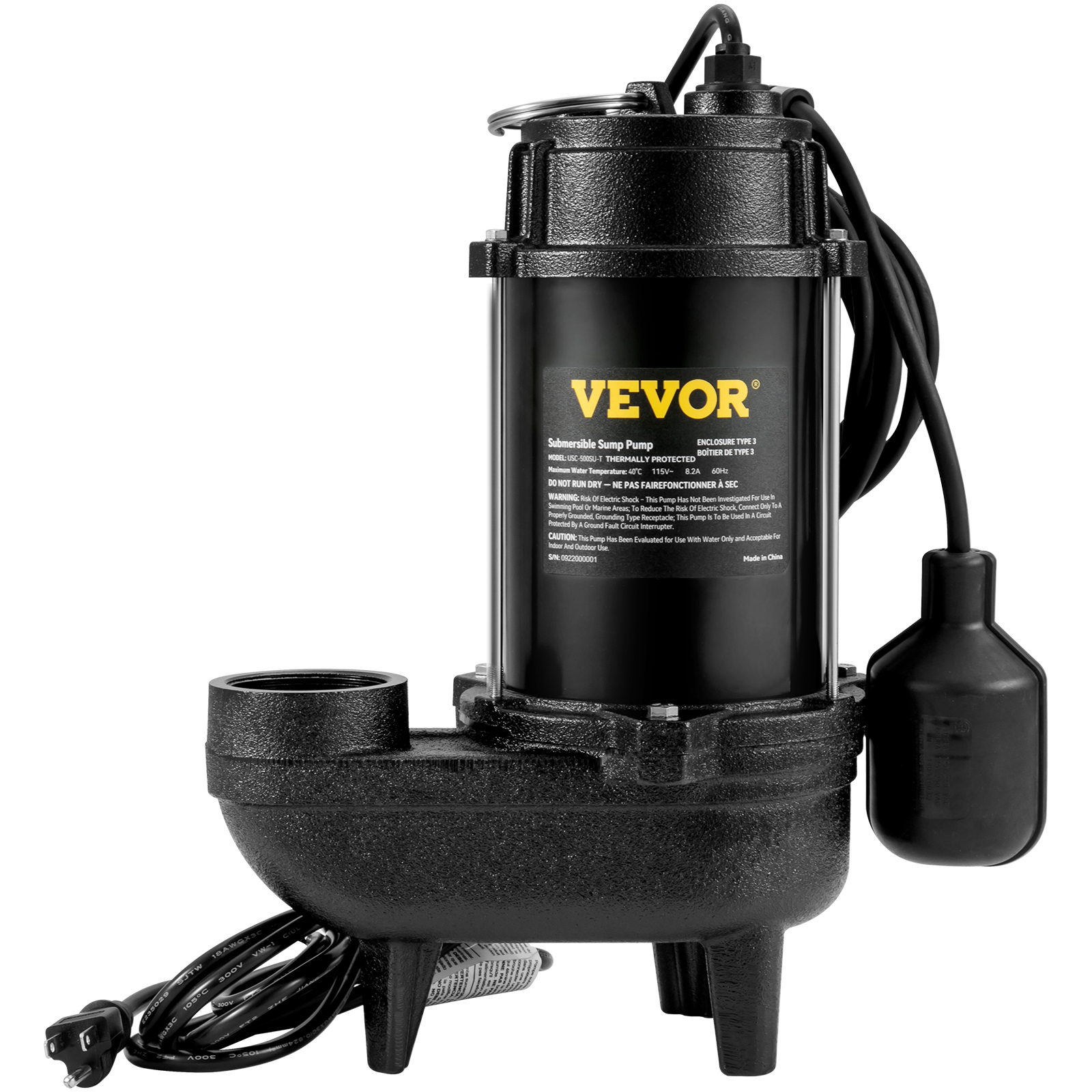 Submersible Sump Pump Water Pump 0.5/0.75/1/1.5 HP 66/72/93/98/100GPM Flow - Picture 49 of 62
