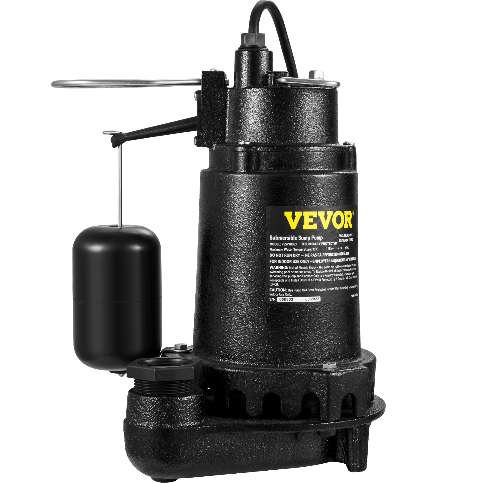 Submersible Sump Pump Water Pump 0.5/0.75/1/1.5 HP 66/72/93/98/100GPM Flow - Picture 59 of 62