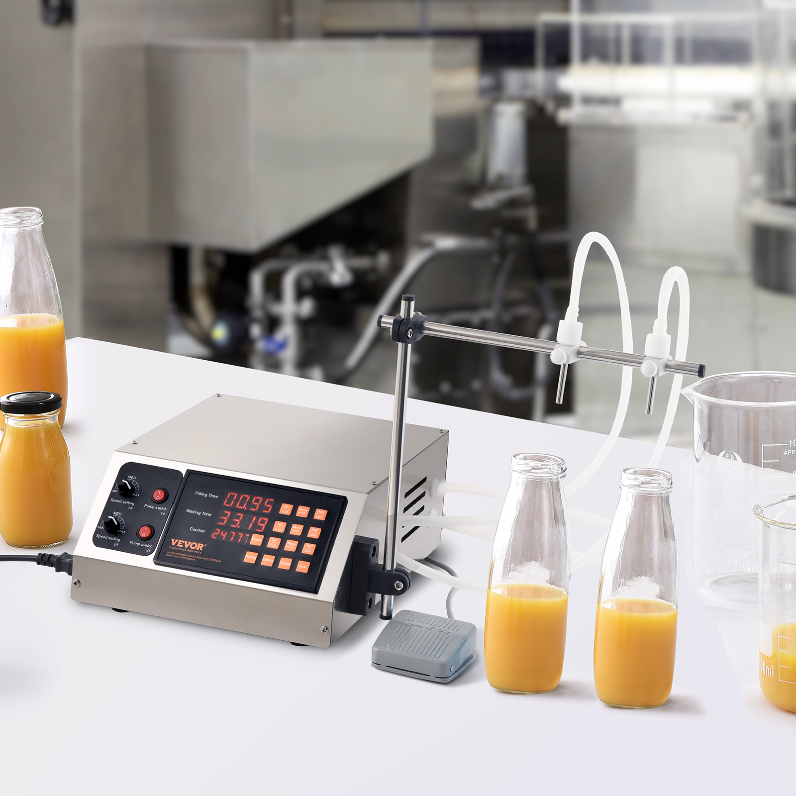 VEVOR Automatic Liquid Filling Machine Digital Control Bottle Filler 5-50/5-300g - Picture 32 of 96