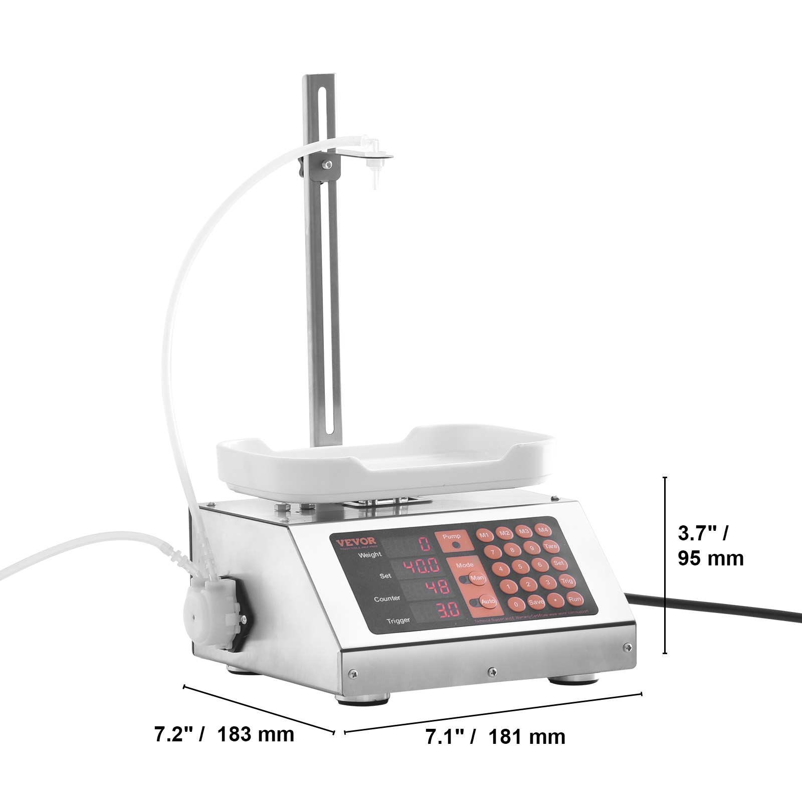Riempitrice Automatica Per Liquidi VEVOR - Capacità 5-50g, Pompa Peristaltica Per Bottiglie - Foto 6