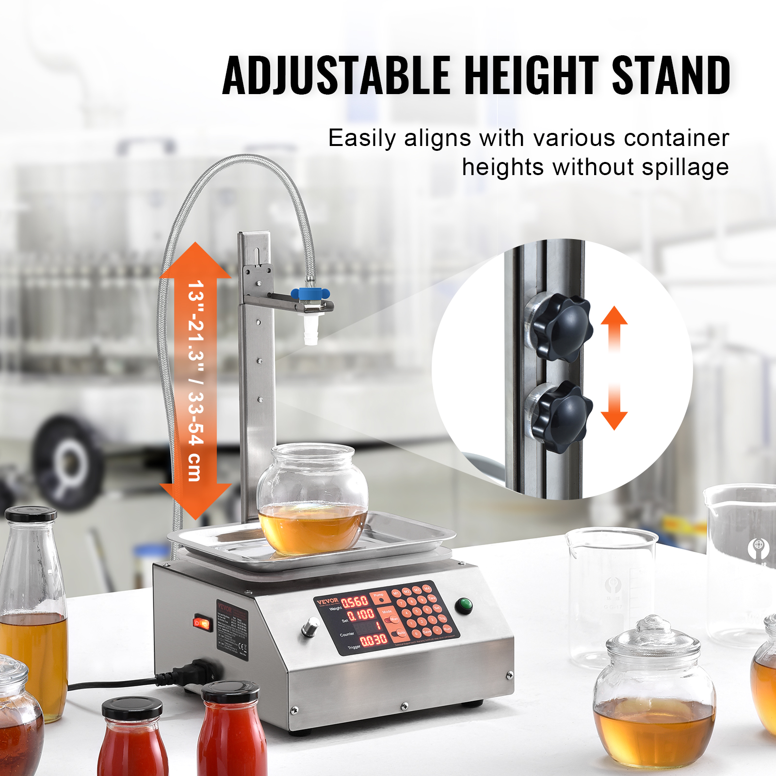 VEVOR Automatic Liquid Filling Machine Digital Control Bottle Filler 5-50/5-300g - Picture 52 of 96