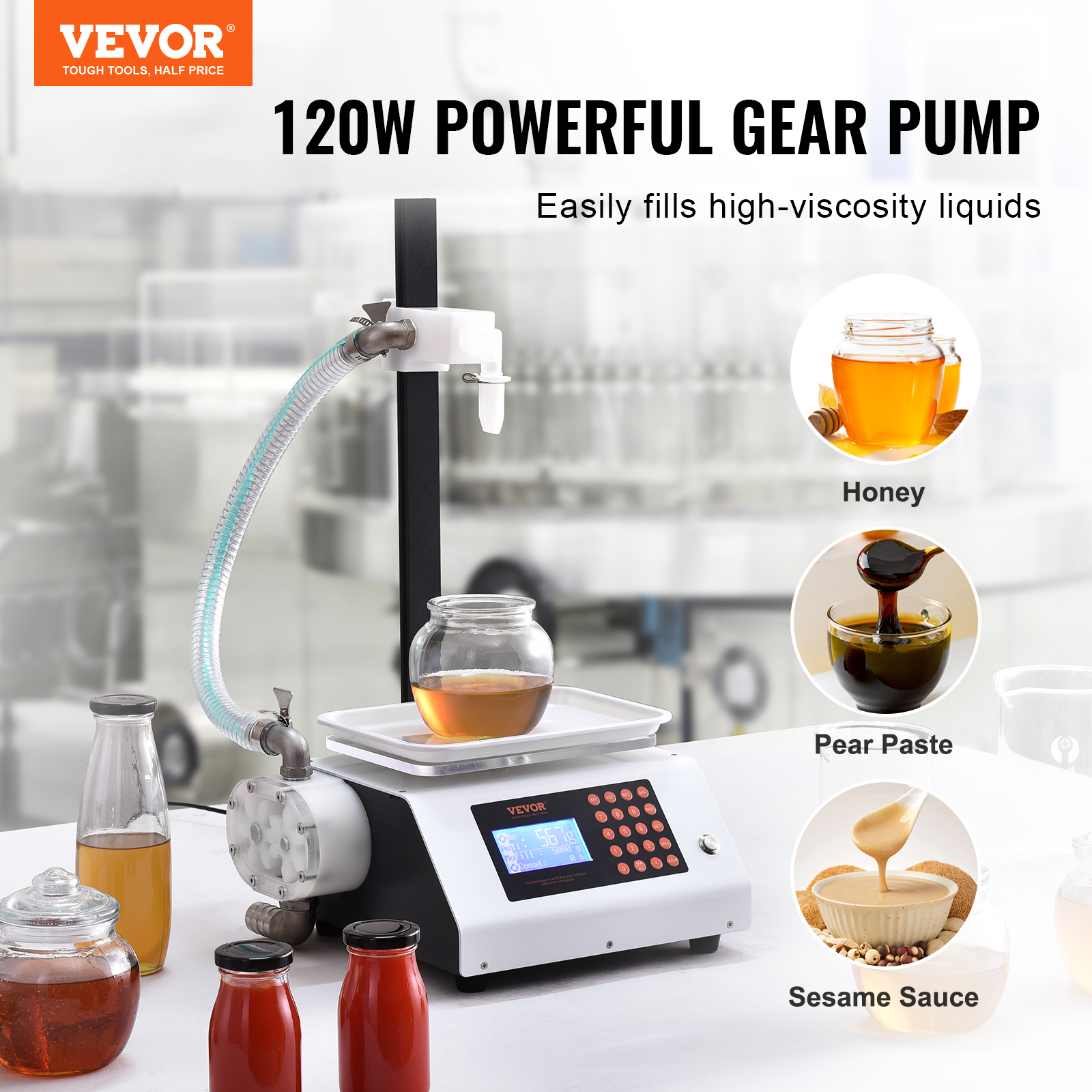 VEVOR Automatic Liquid Filling Machine Digital Control Bottle Filler 5-50/5-300g - Picture 38 of 96