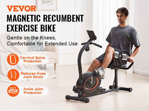 VEVOR Bicicleta Estática Reclinada Resistencia Magnética 1020 x