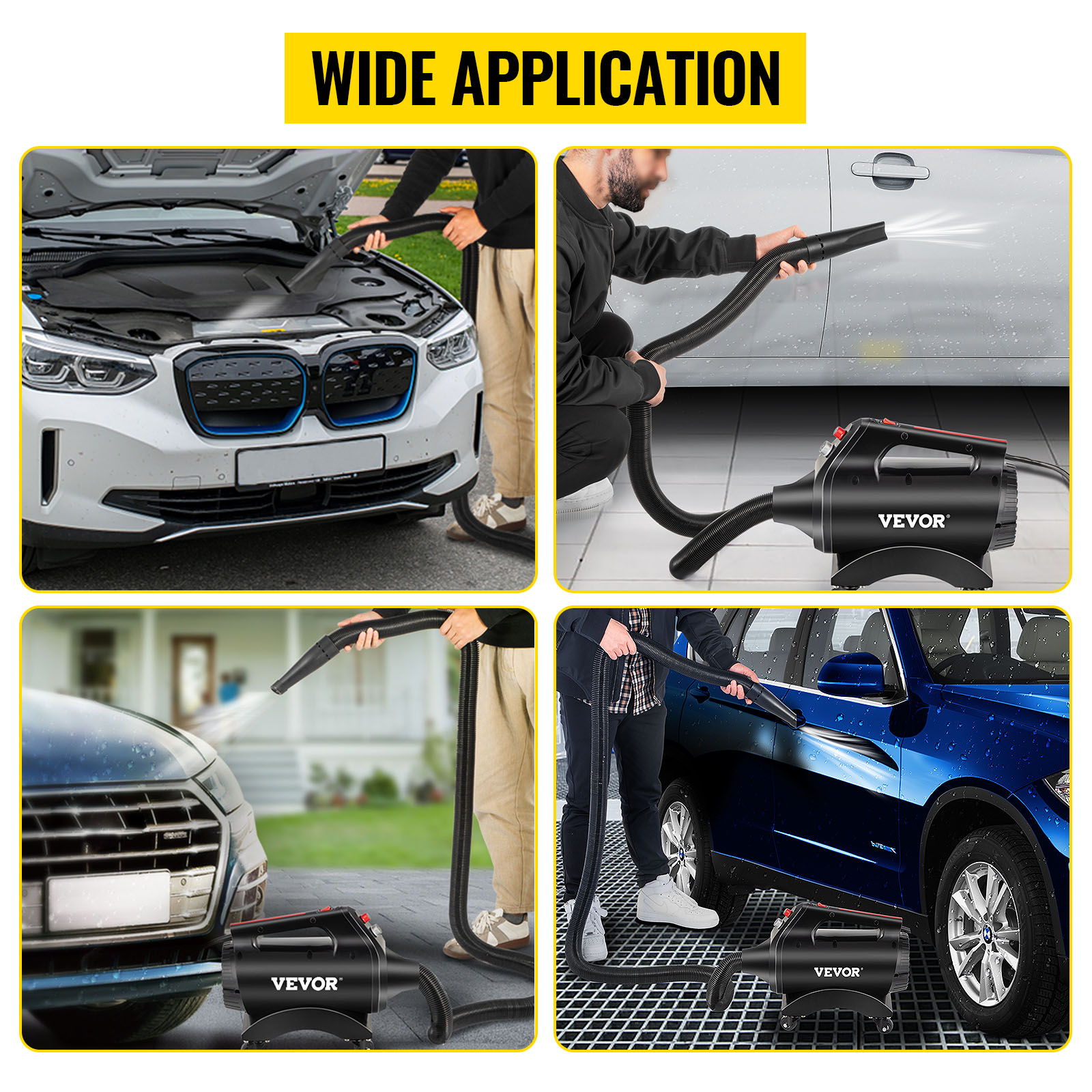 VEVOR Car Dryer Blower 2.1HP,Powerful Car Air blower with 120CFM