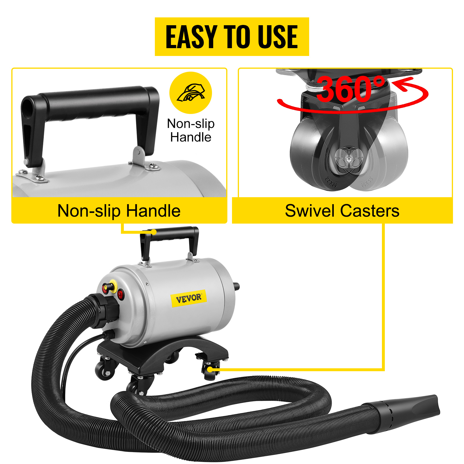 VEVOR Car Air Dryer Blower 5HP Car Dryer Air Blower 180 CFM 5-20P Plug with  Casters 20 ft. Hose 2 Air Jet Nozzle for Car Wash WSQCCGJMC5HP-RO5YV1 - The  Home Depot