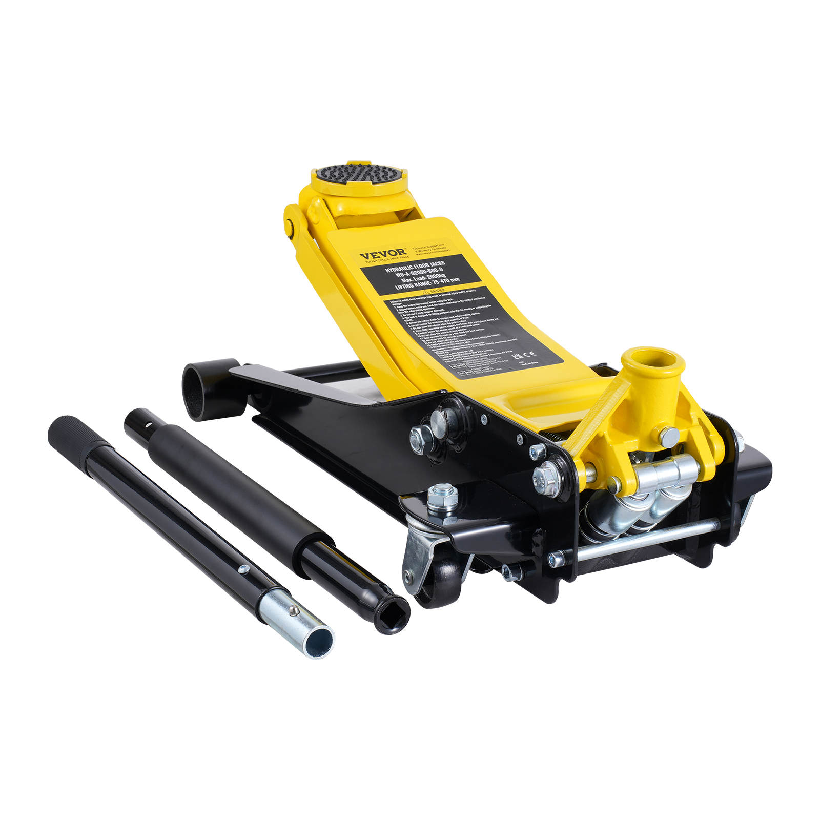 VEVOR Low Profile Floor Jack 1.5-3T Heavy Duty Single/Dual Piston Hydraulic Pump