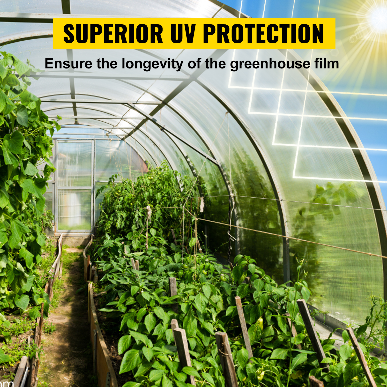 Lámina de plástico transparente para invernaderos de 12 x 25 pies, 6 mil,  resistente a los rayos UV, cubierta de plástico para invernaderos, granjas