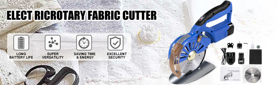 Máquina cortadora de telas batería de litio recargable SPUIOOY cuchilla portátil inalámbrica de 70 mm función automática de afilado de cuchillas para cortar telas cuero papel 