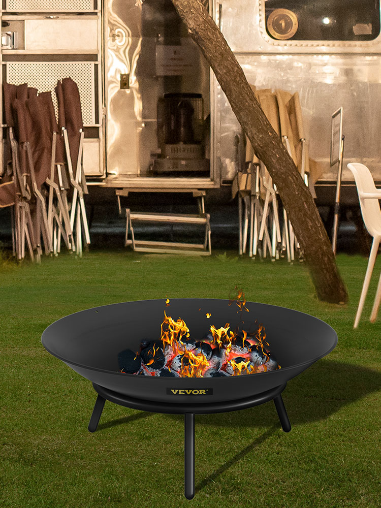 Fire Pit Bowl,22 in,Black