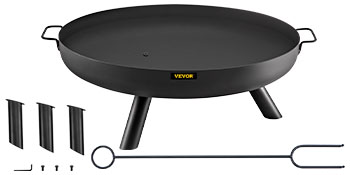 Fire Pit Bowl,28 in,Black