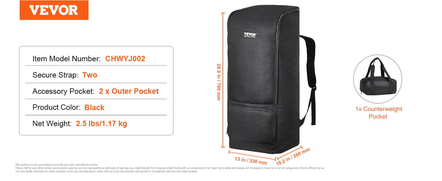 Telescope case,760 mm,counterweight pocket