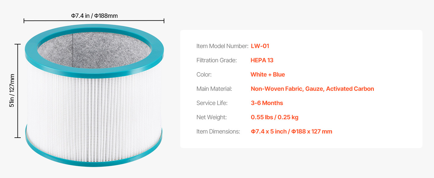 replacement filter installed in tower fan