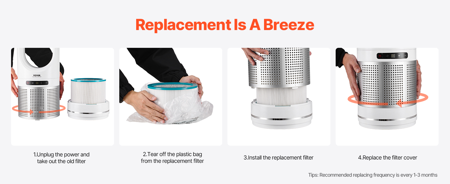 detachable filter for easy maintenance