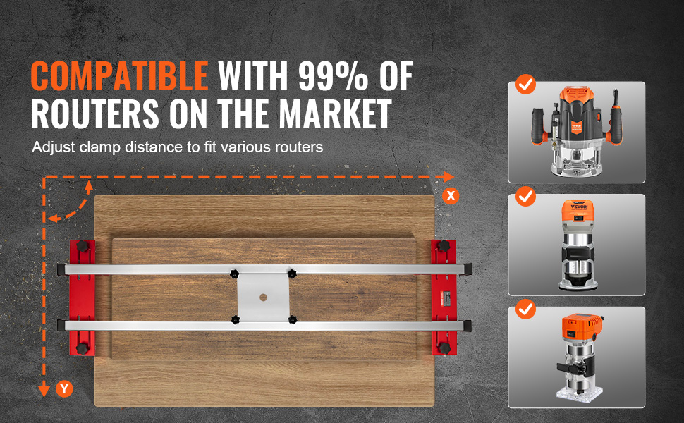 VEVOR Router Sled, 1625 mm, Portable and Easy to Adjust Slab Flattening ...