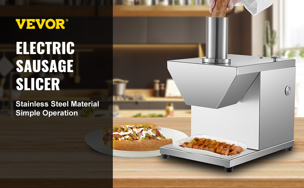 VEVOR Vevor Electric Sausage Slicer Stainless Steel Sausage Cutter 300 W,  Kitchen Tool