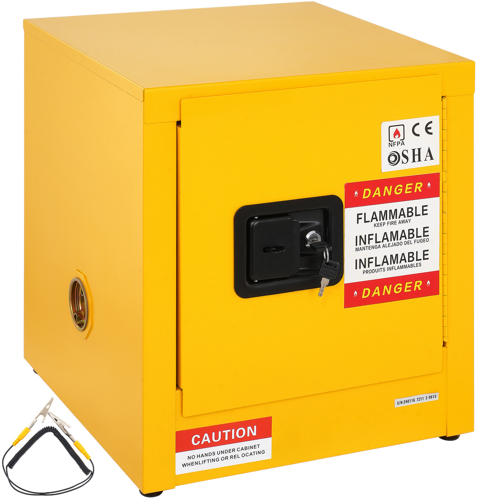 Uimoso 11/12/16/30/45Ga Safety Storage Cabinet Flammable Welded Bin Fireproof