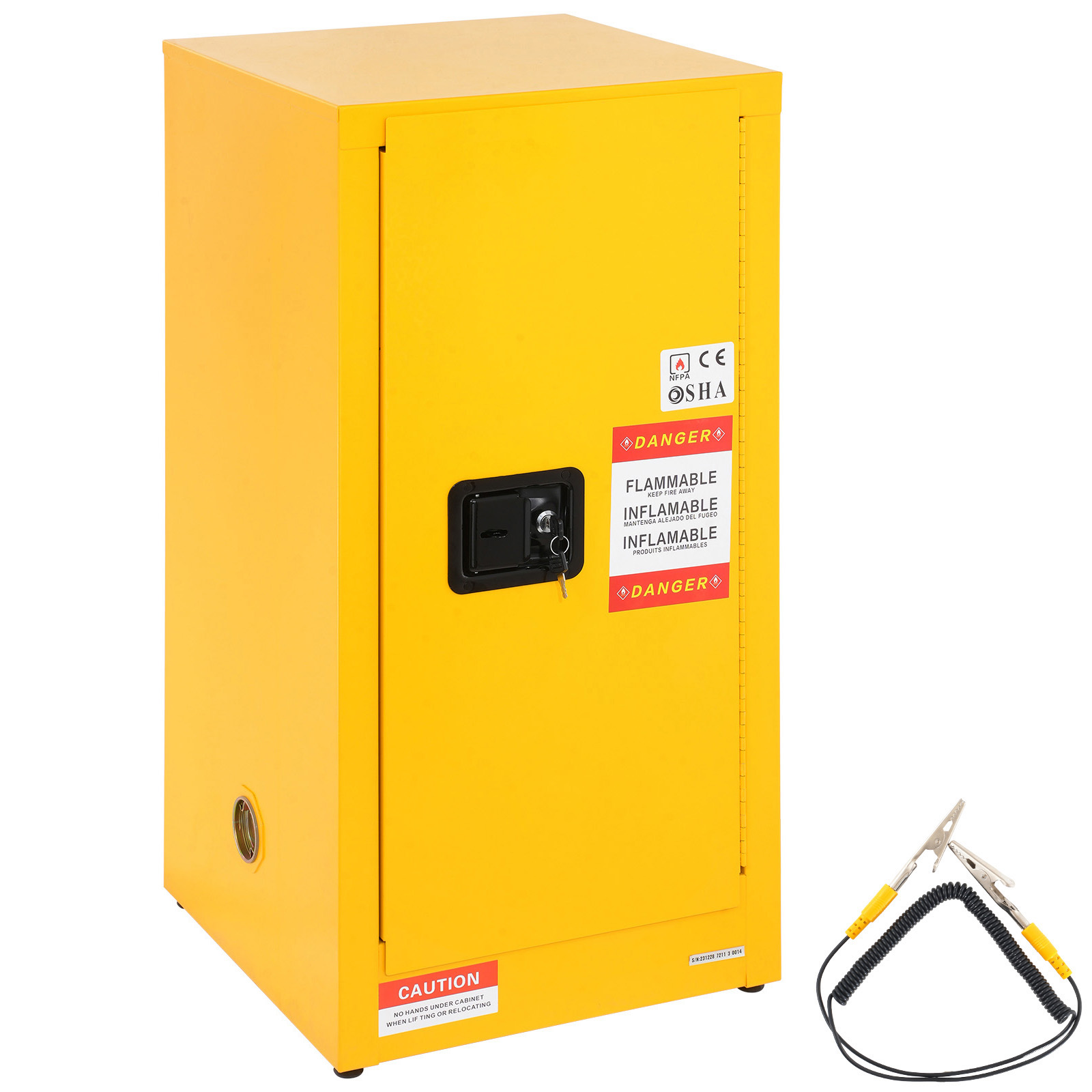 11/12/16/30/45Ga Safety Storage Cabinet Yellow Flammable Welded Bin Fireproof - Picture 39 of 62