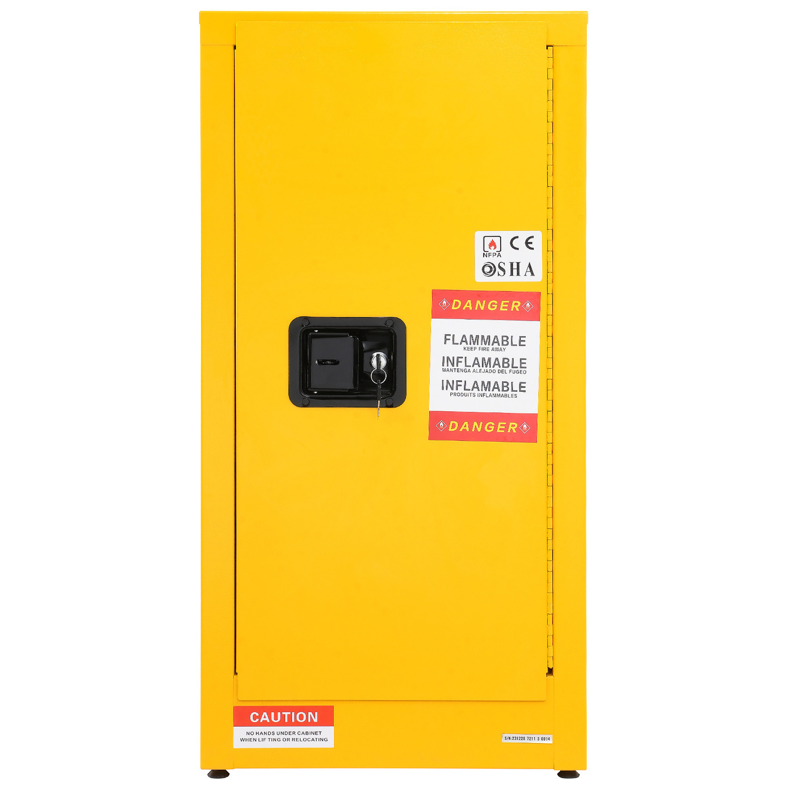11/12/16/30/45Ga Safety Storage Cabinet Yellow Flammable Welded Bin Fireproof - Picture 47 of 62