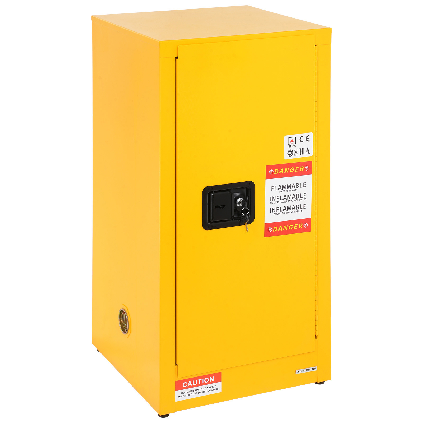 11/12/16/30/45Ga Safety Storage Cabinet Yellow Flammable Welded Bin Fireproof - Picture 49 of 62