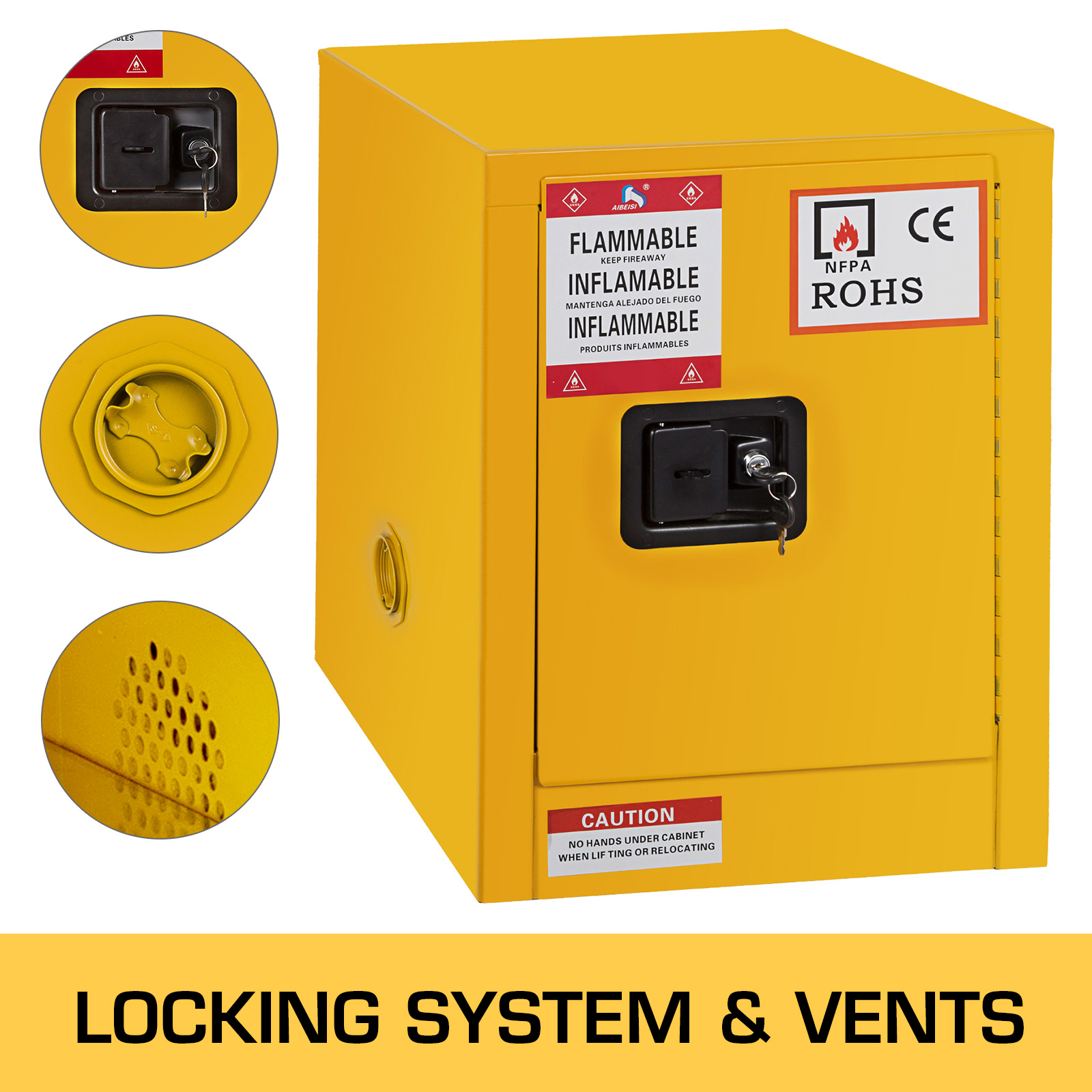 Safety for Flammable Liquids Single door and Manual Close