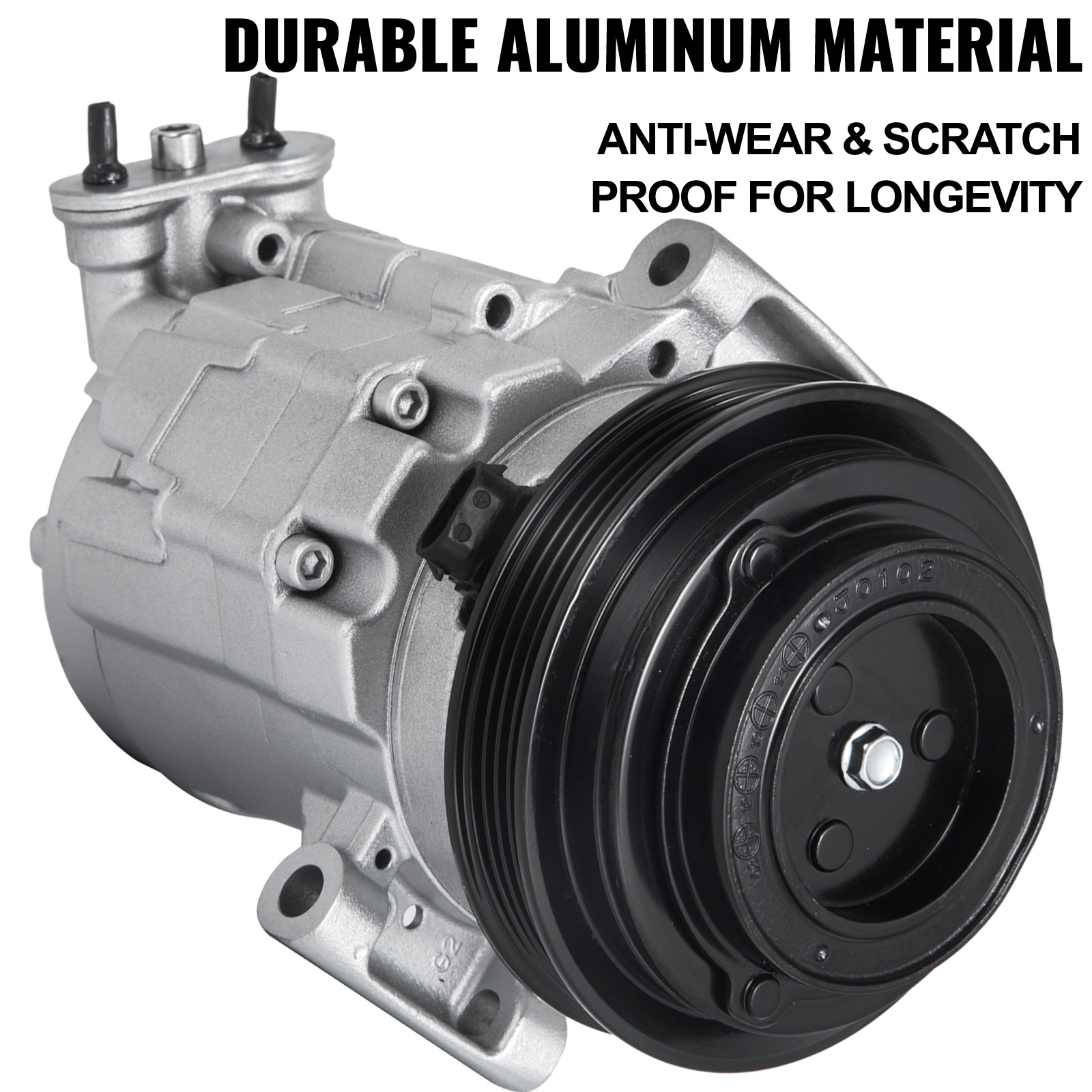 Universal Air Conditioner A/C Compressor For Chevy Camaro SS 6.2L - 2010-2015 - Belt Driven, 4 Groove