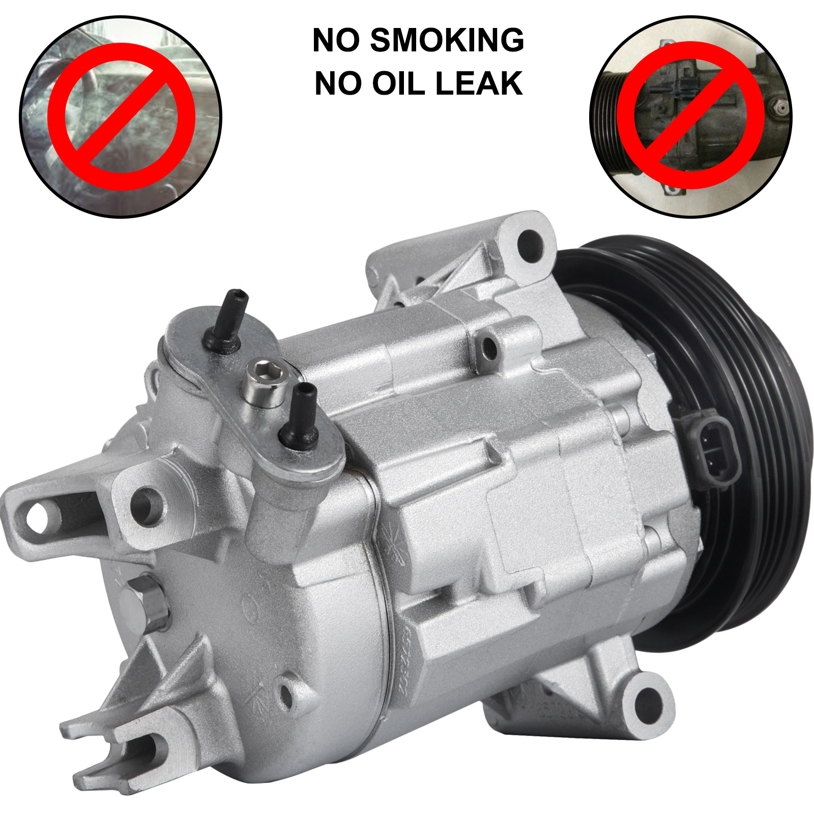 VEVOR A/C Compressor Kit Aluminum AC Compressors w/ Clutch AC ...