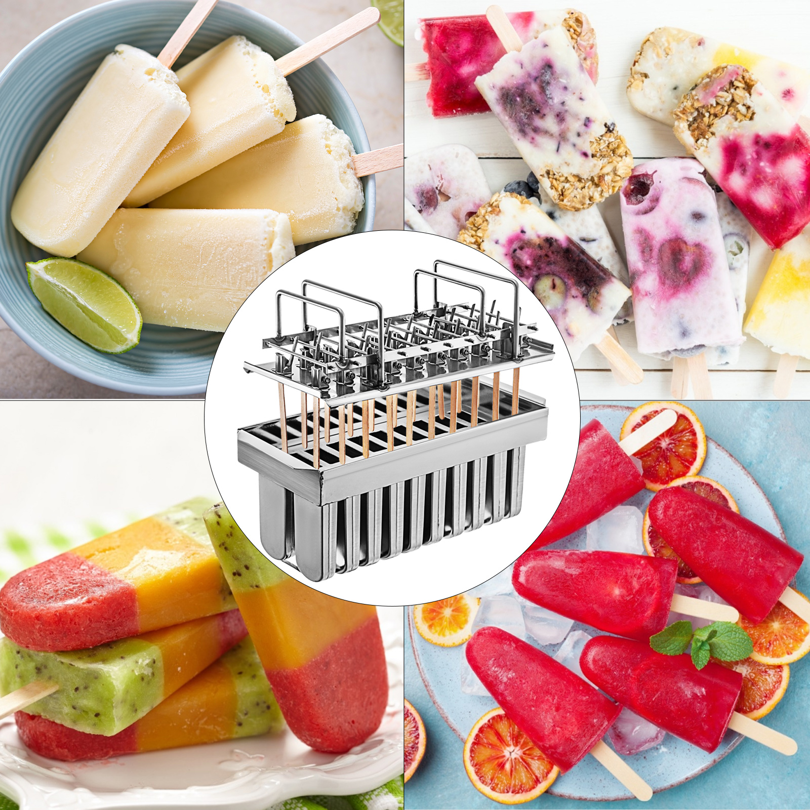 4×6 Manual Frozen Ice Cream Equipment Stainless Steel Popsicle Mold