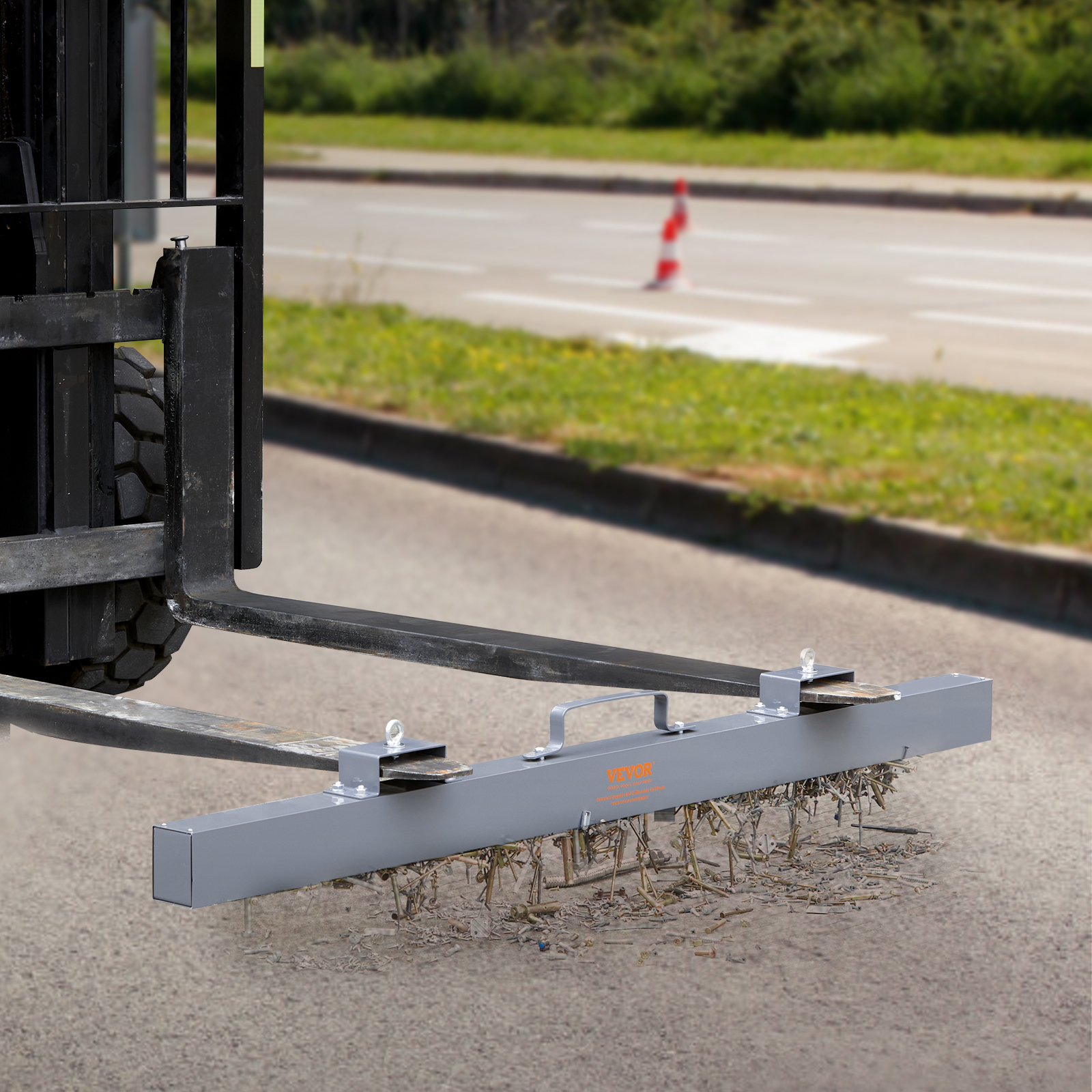 VEVOR 72in Hanging Magnetic Sweeper Tool Kit 105lbs Lifting Magnet for Forklift - Picture 8 of 12