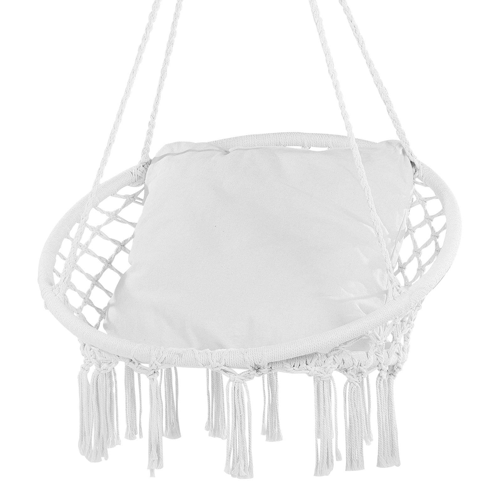 Hammock Chair Macramé Swinging Hanging Chair Outdoor Indoor