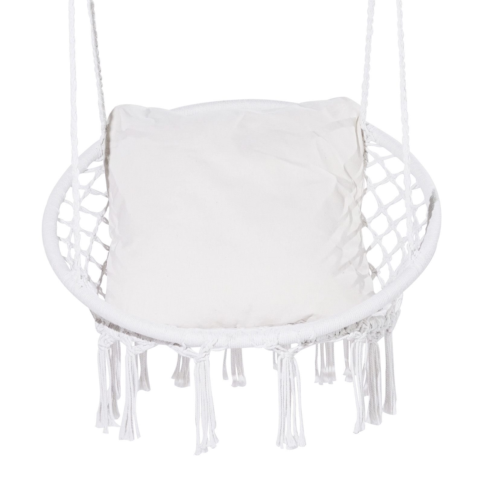 Hammock Chair Macramé Swinging Hanging Chair Outdoor Indoor