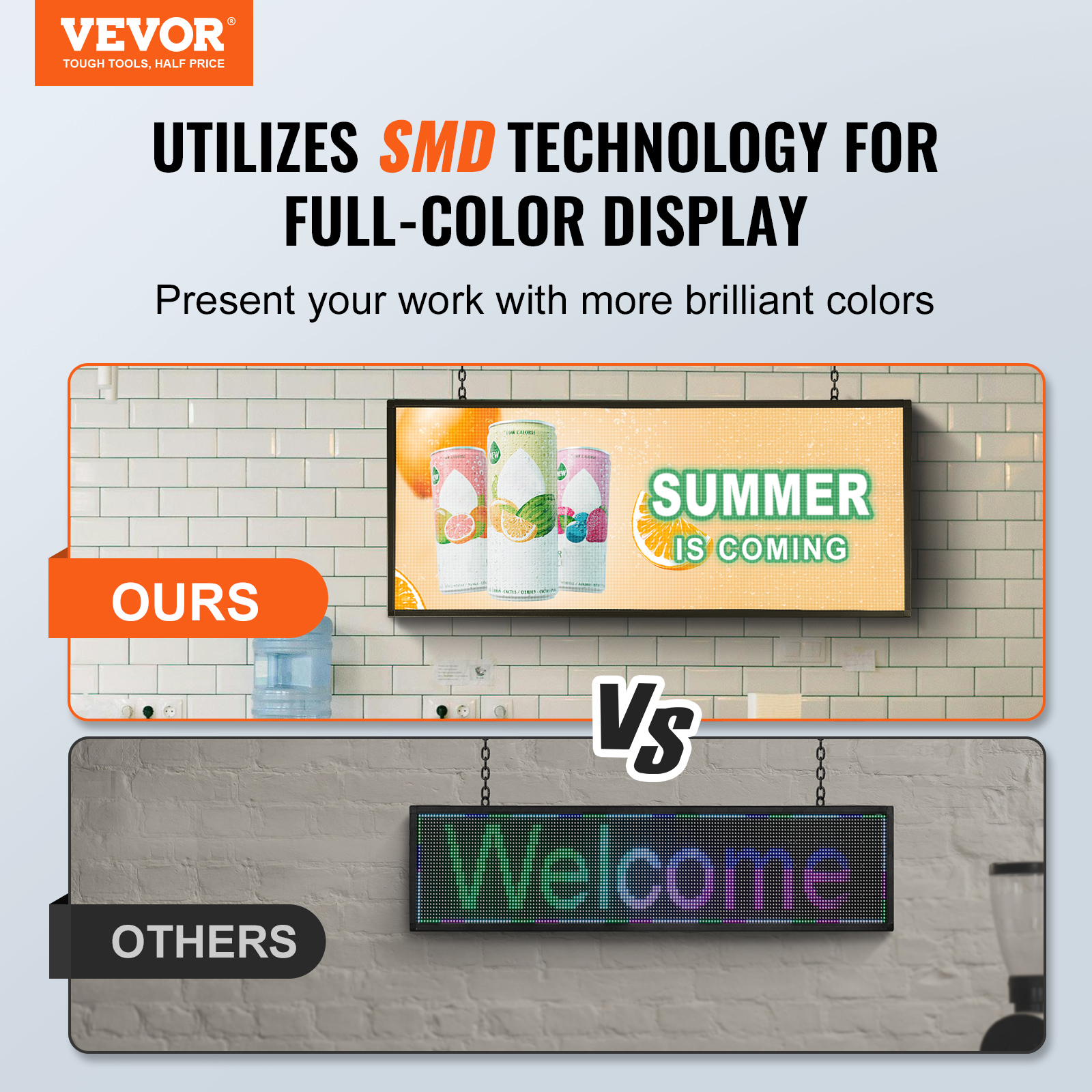 VEVOR LED Display Programmierbar Nachricht Schild 99x19cm Bewegen Beleuchtung - Bild 76 von 98