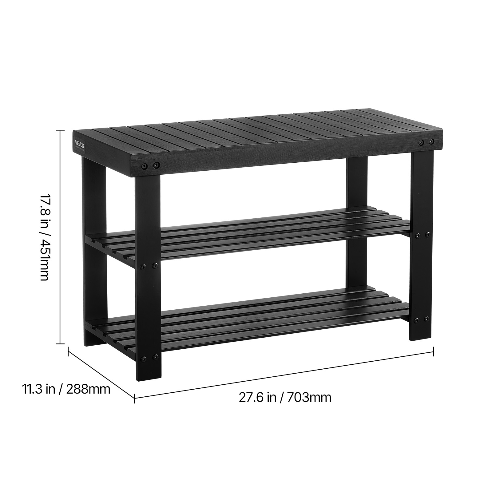 Rl 1 Inch VEVOR Panca Portascarpe da Soggiorno 70 x 29 x 45 cm, Panca da Ingresso ...