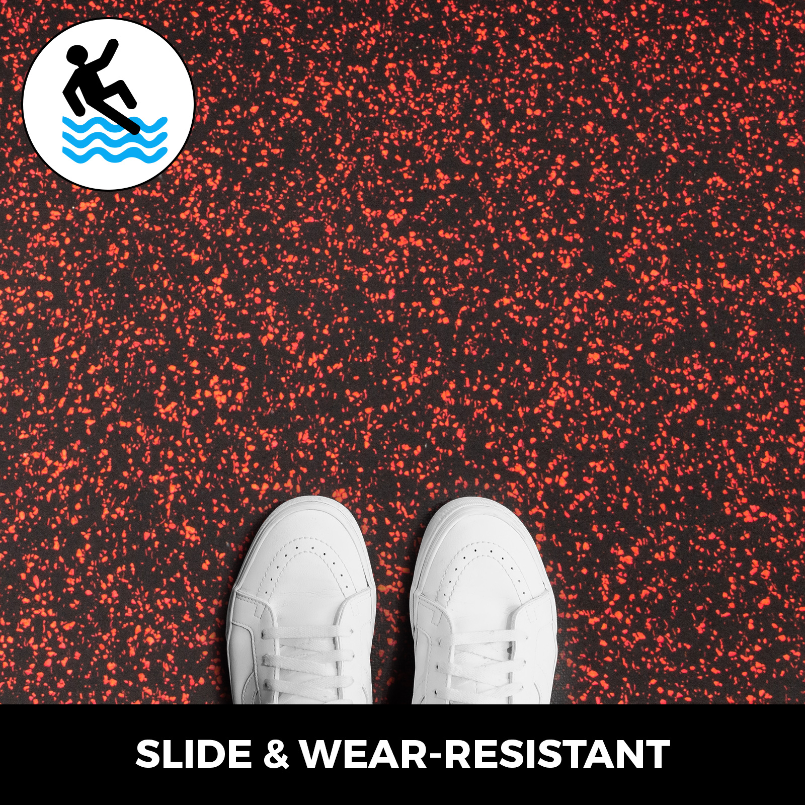 Red Speckle Rubber Flooring Roll