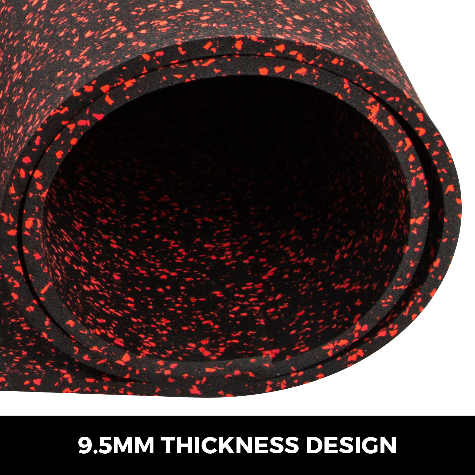VEVOR Rubber Flooring Rolls Red Speckle 9.5mm 4'x6' Home Gym Durable  Equipment Mat