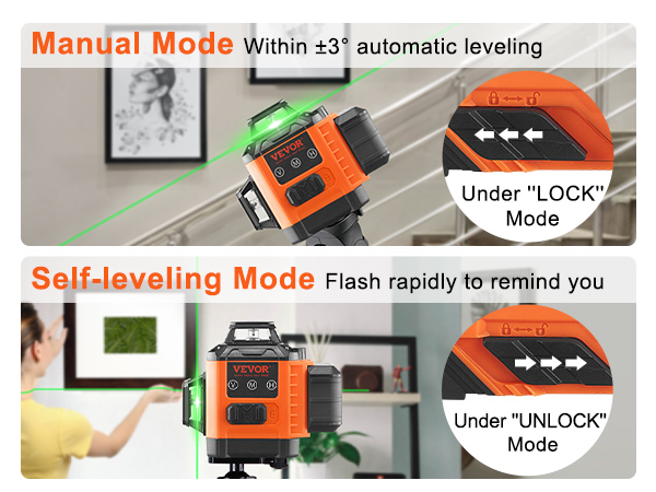 Nivel láser 360 autonivelante de luz verde herramienta de nivel láser de  montaje en pared Soporte de base de 100 pies de nivel láser receptor de
