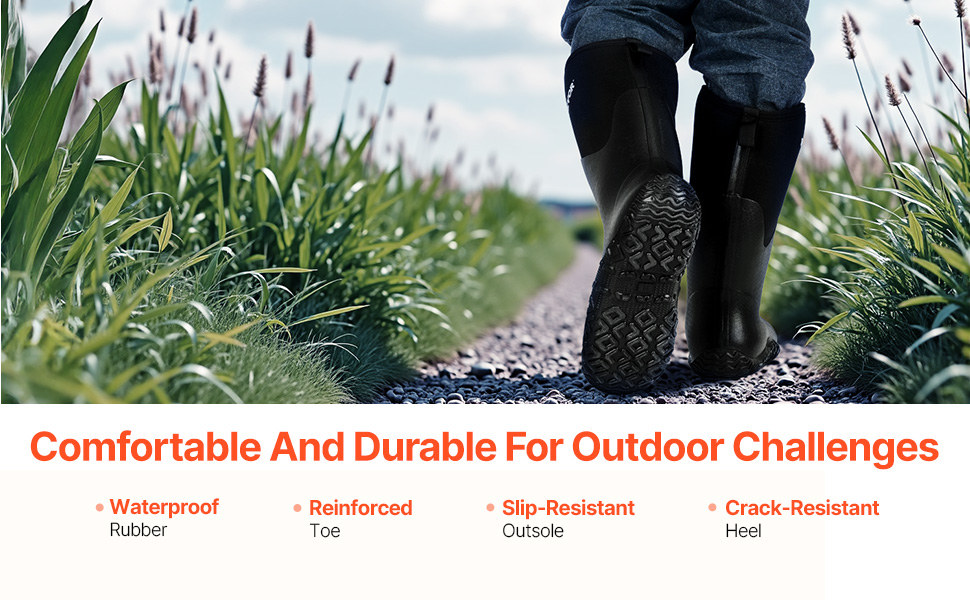comfortable rubber work boots