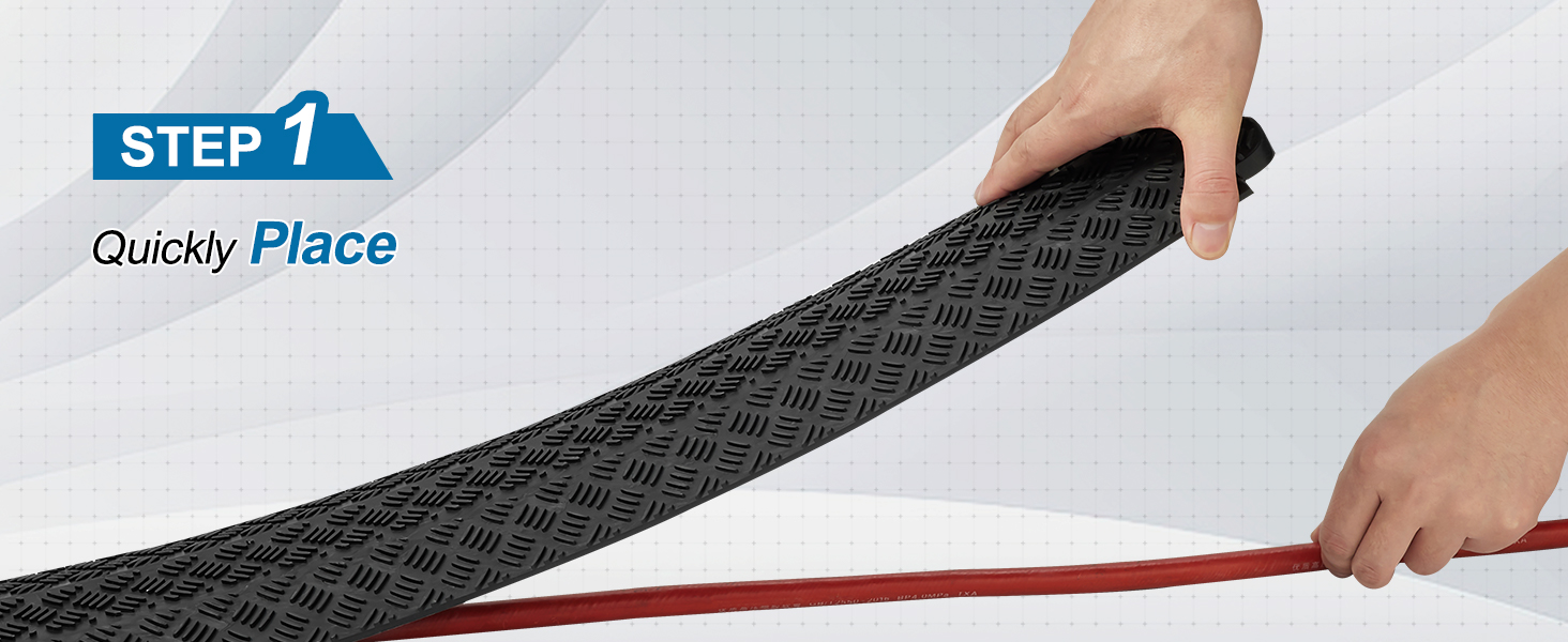thumbnail image 2 of 2 PCs Drop Over Cable Cover Ramp, 907 Kg/axle Load Capacity, Heavy Duty Cable Hose 2 of 13
