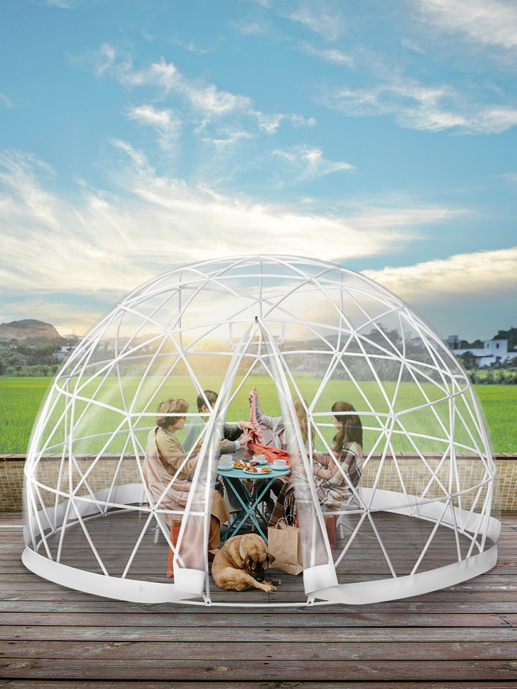 3.6m plastic garden igloo dome tent