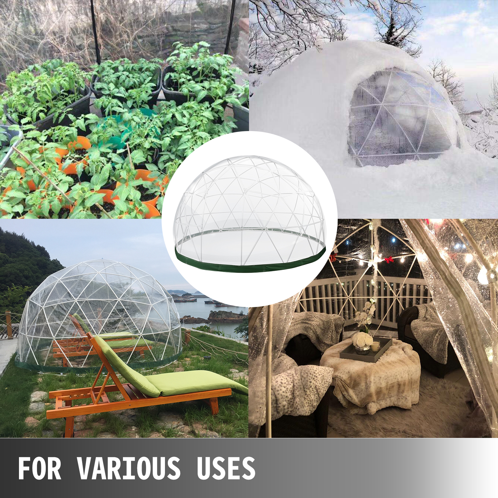 Garden Dome, 9.5ft, PVC igloo