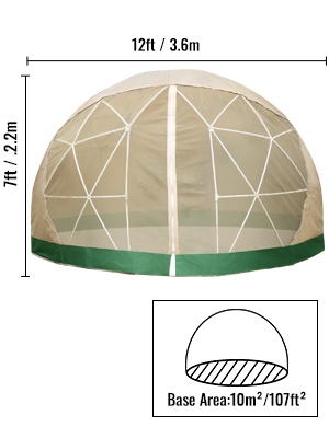 garden igloo,12ft,fabric
