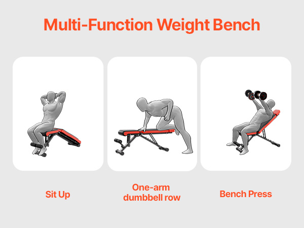 Weight Bench Sit up Bench for Home Gym Strength Training