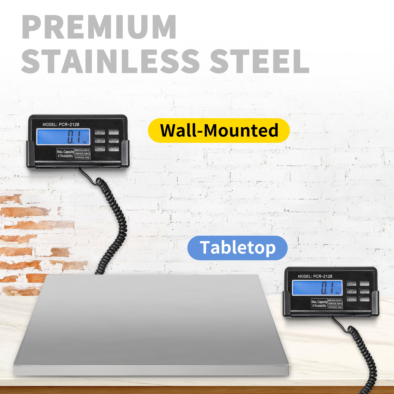 440/660/1100Lbs Heavy Duty Digital Livestock Platform Scale, 40'' X 20