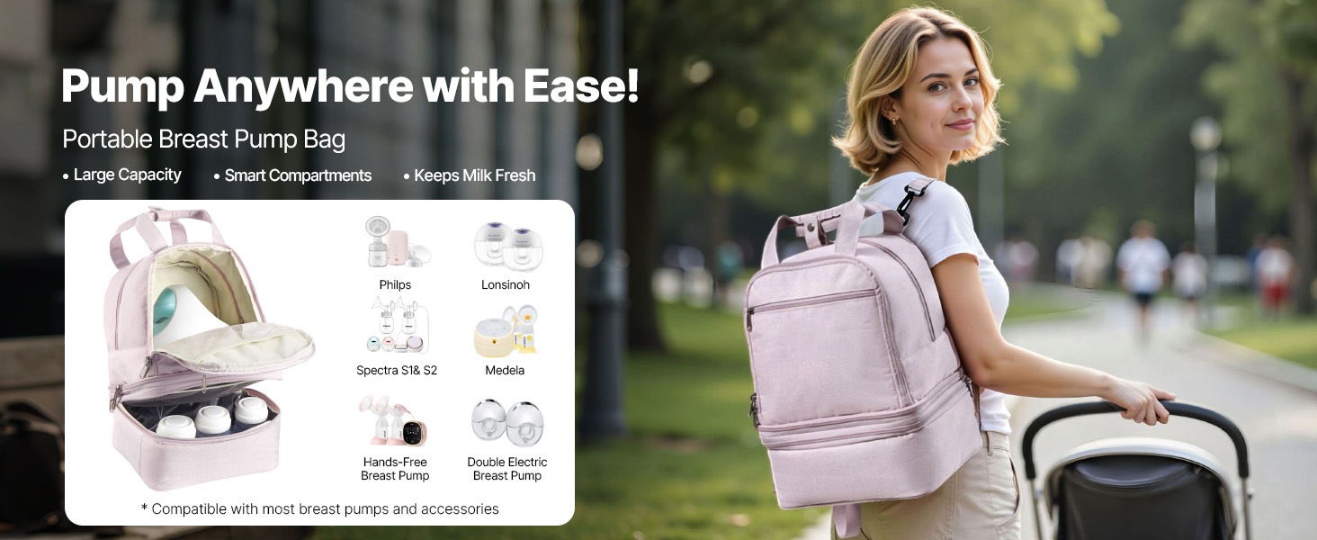 breast pump bag compartments