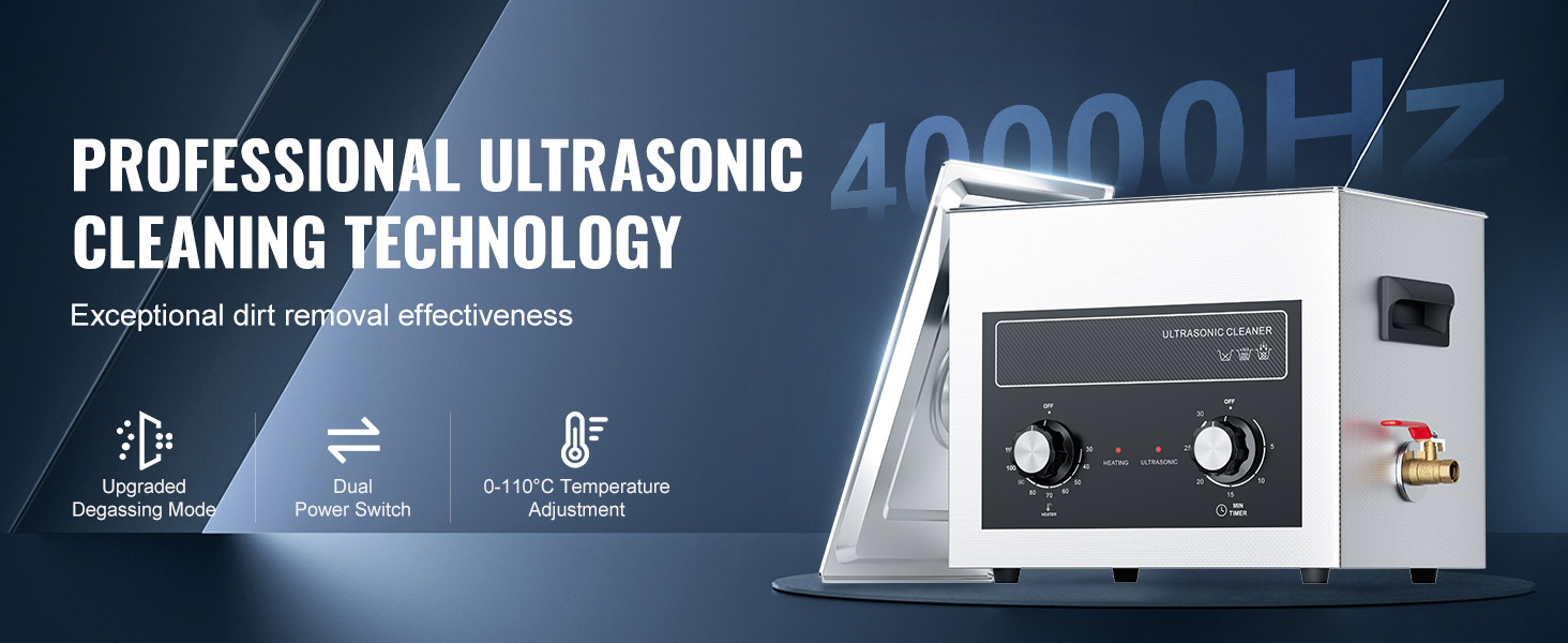 10L Ultraschallreiniger mit Heizungstimer & Korb Digitale Schallmaschine Ultrasonic Cleaner A100 1.4w