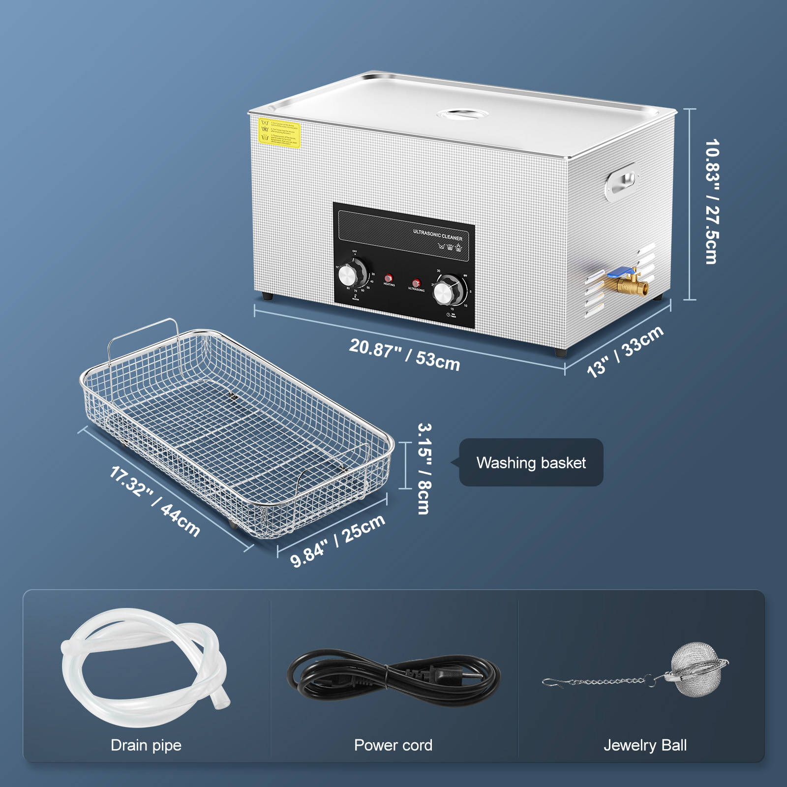 2/3/6/10/15/22/30L Ultrasonic Cleaner Heater Timer & Degas Mode Sonic Machine - Picture 69 of 86