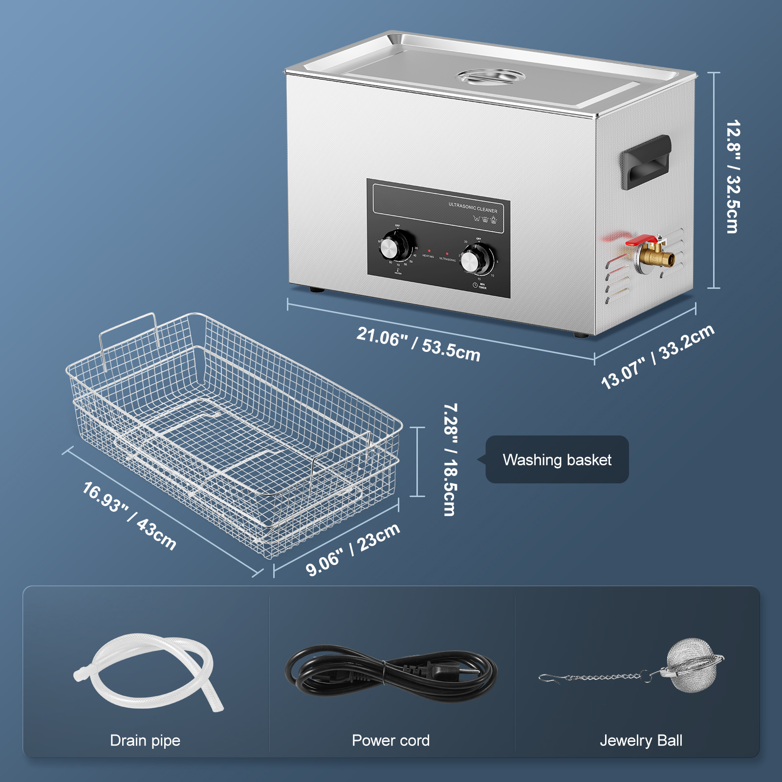 2/3/6/10/15/22/30L Ultrasonic Cleaner Heater Timer & Degas Mode Sonic Machine - Picture 81 of 86