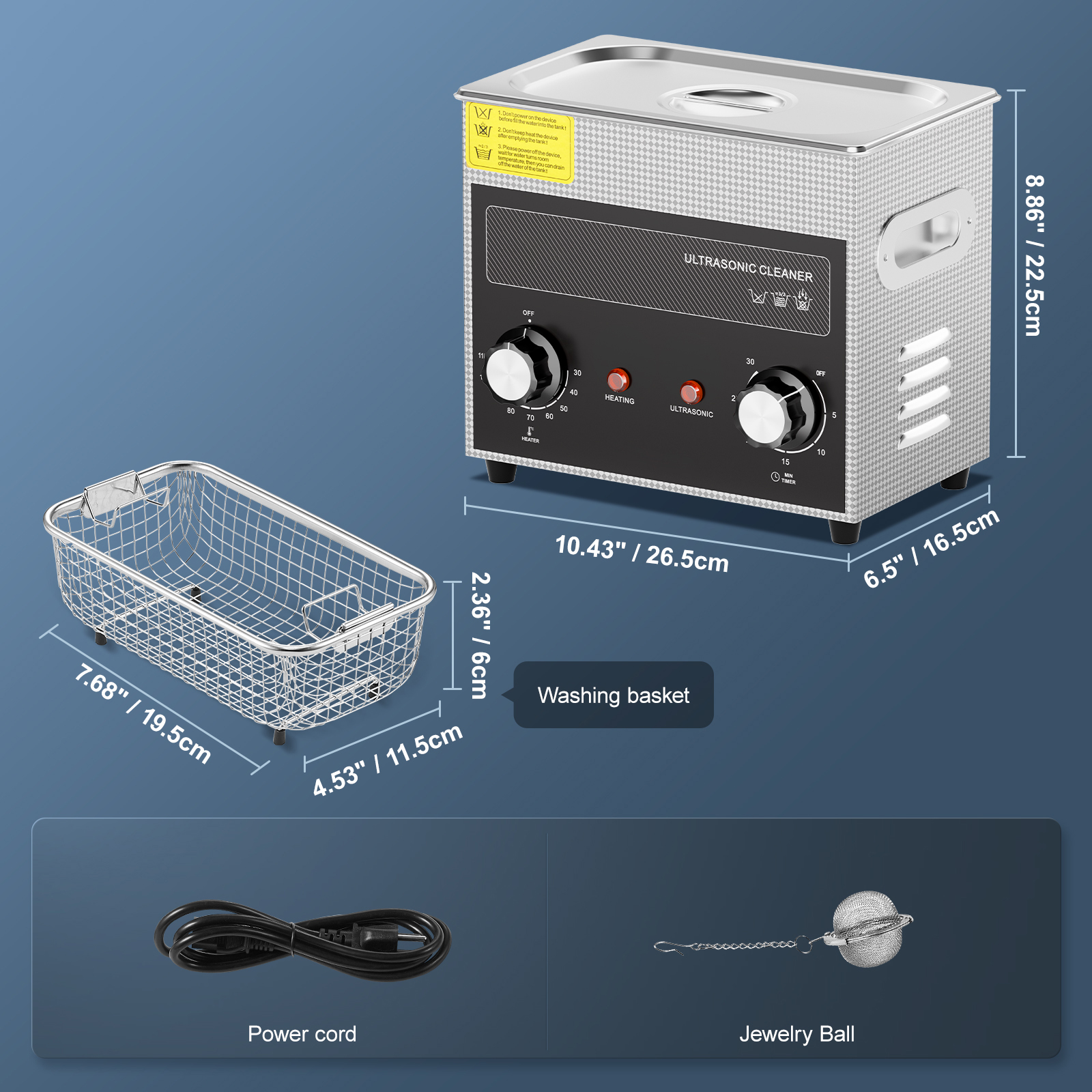 2/3/6/10/15/22/30L Ultrasonic Cleaner Heater Timer & Degas Mode Sonic Machine - Picture 21 of 86